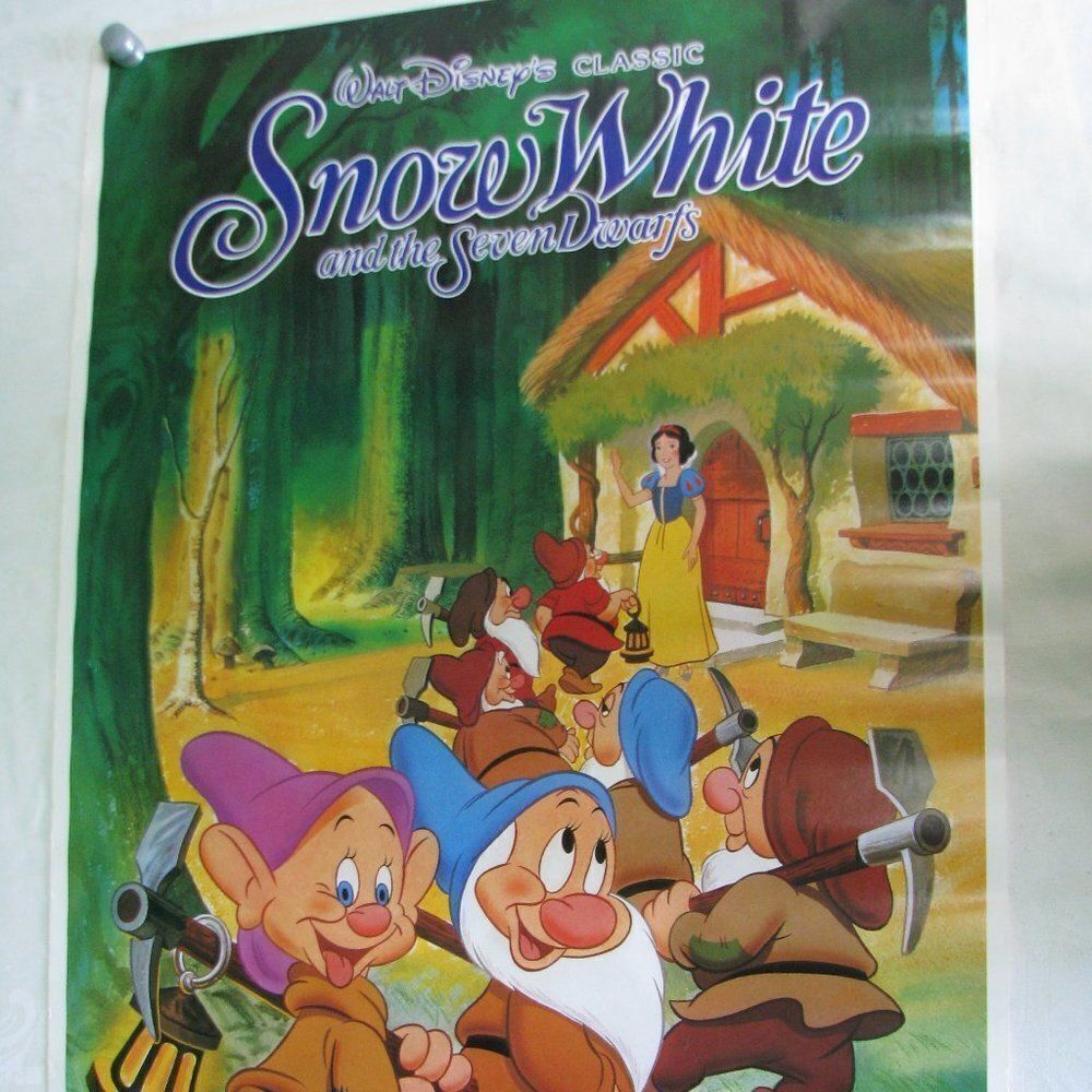 Vintage Snow White 50th Anniversary Movie  Poster